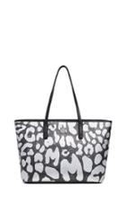 Mcm Anya Leopard Print Zip Top Shopper Tote