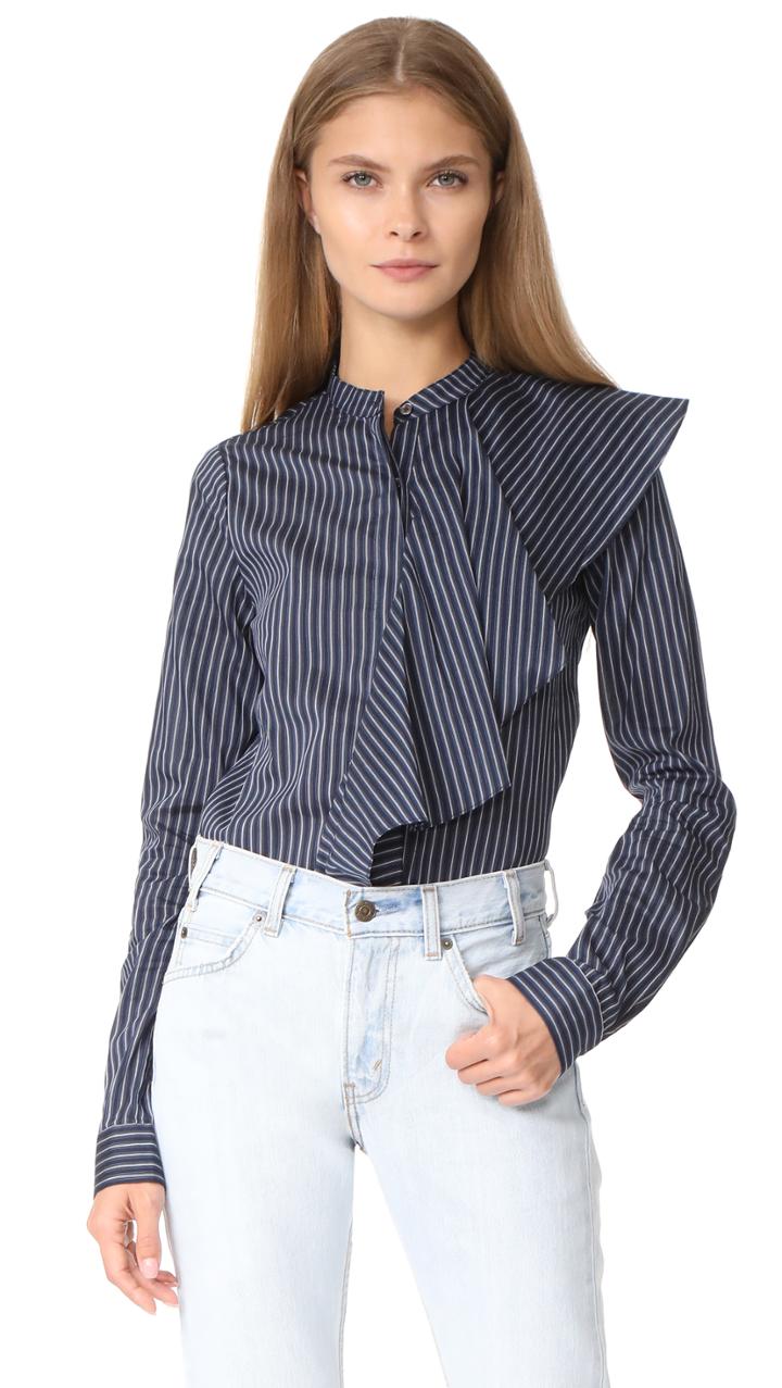 Robert Rodriguez Front Collar Ruffle Shirt
