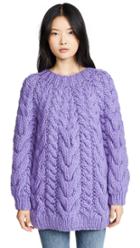 I Love Mr Mittens Cable Crew Neck Sweater