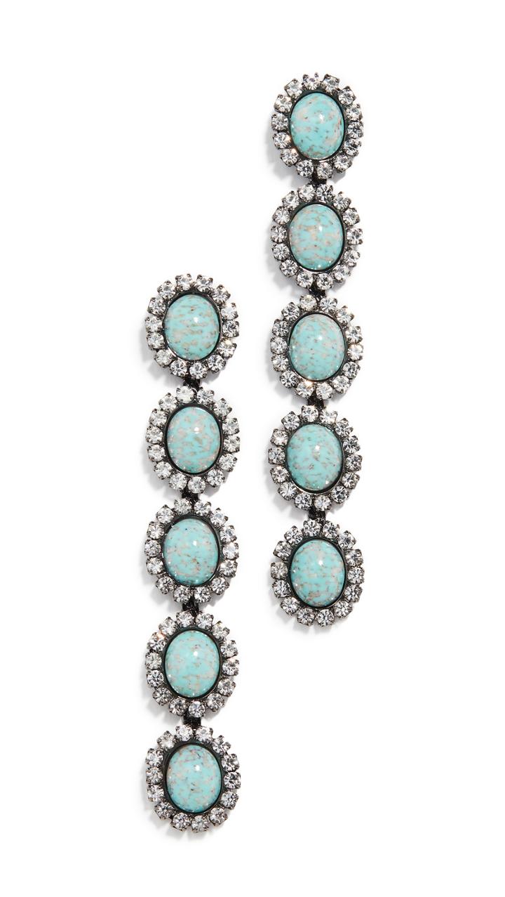 Elizabeth Cole Von Linear Drop Earrings