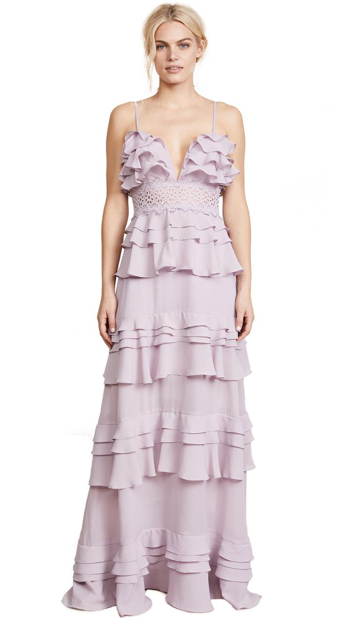 Glamorous True Decadence Ruffle Gown