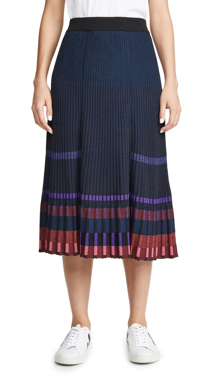 Kenzo Pleated Midi Skirt