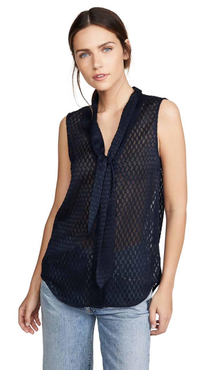 L Agence Natalia Tie Blouse