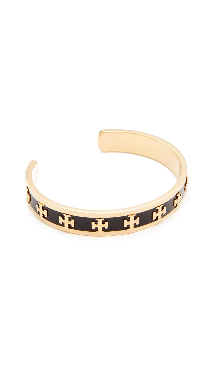 Tory Burch Enamel Raised Logo Cuff Bracelet
