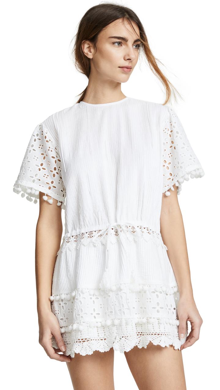 Place Nationale Albi Eyelet Mini Dress