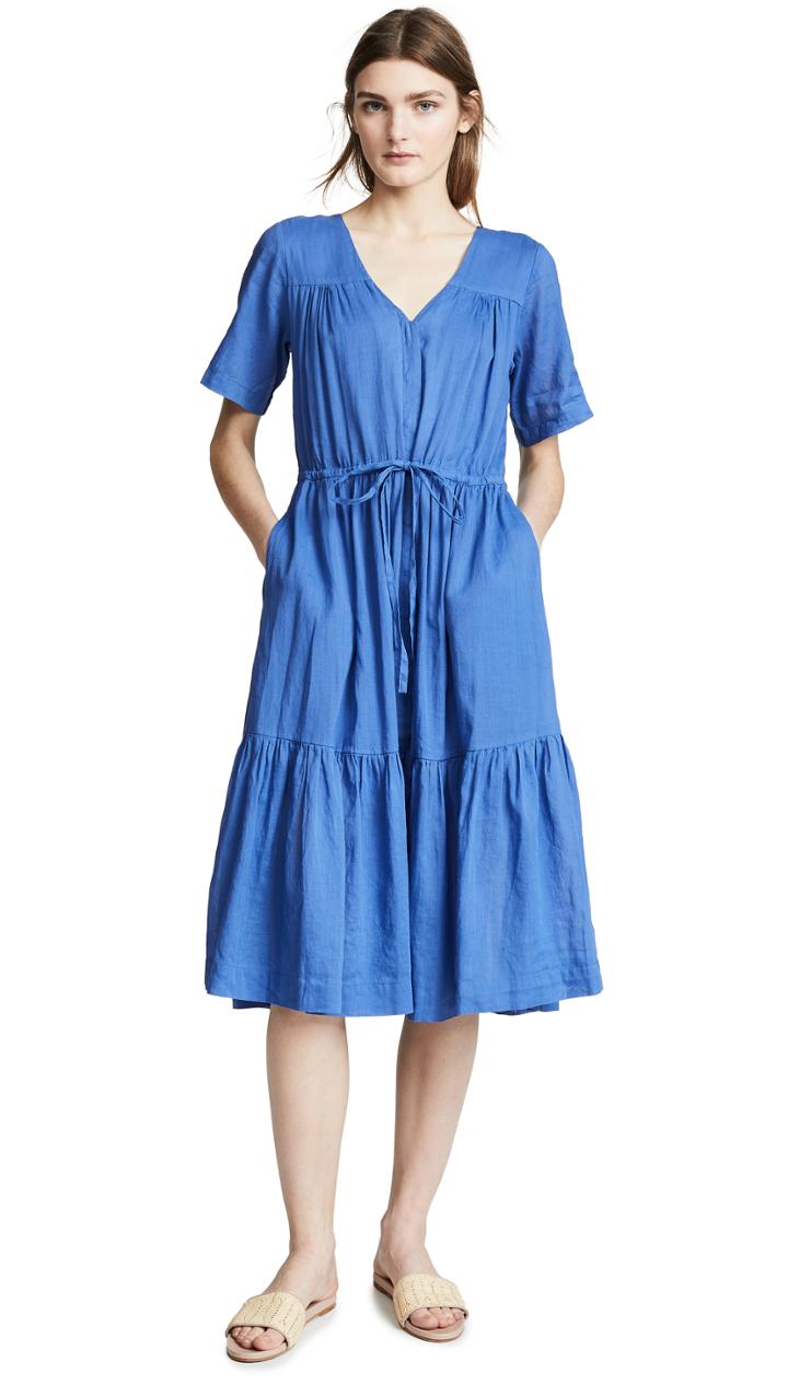 Birds Of Paradis Willow Ruffle Hem Dress