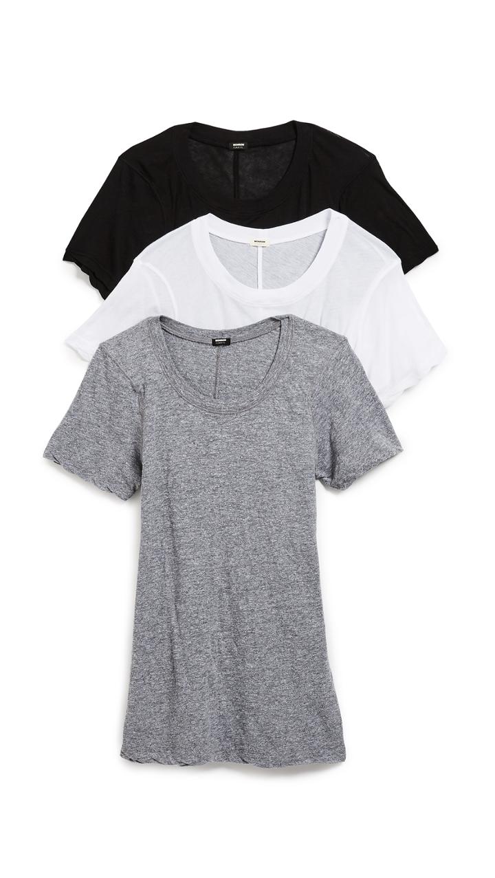 Monrow Crew Neck Tee 3 Pack