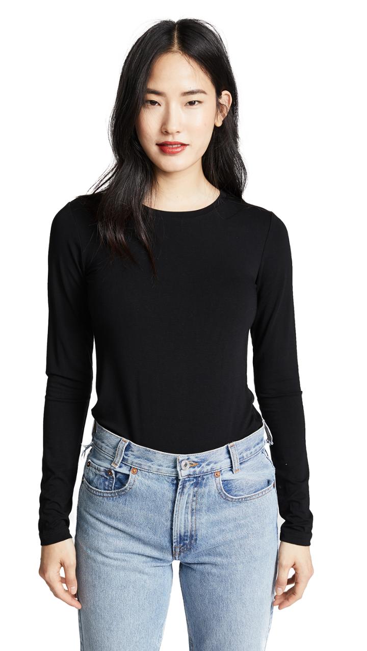 L Agence Crew Neck Tess Shirt