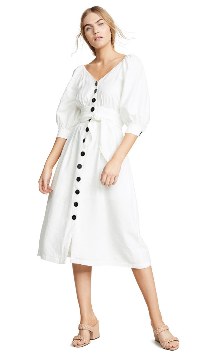 Moon River White Midi Dress