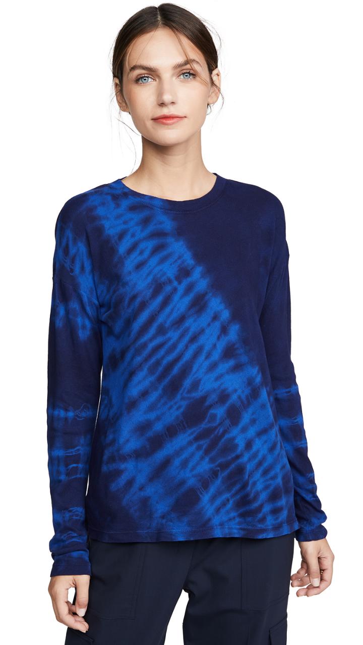 Raquel Allegra Long Sleeve Tie Dye Crew
