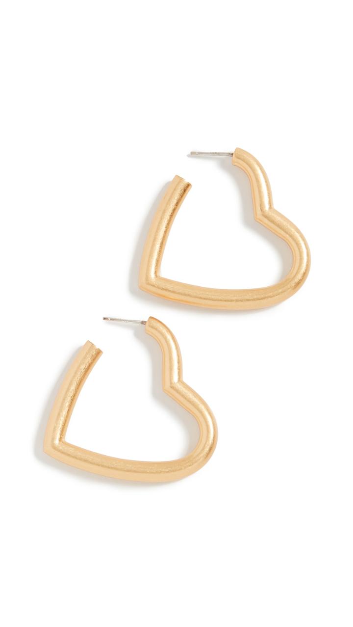 Madewell Chunky Heart Hoop Earrings