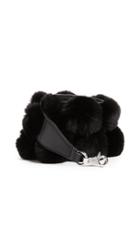 Alexander Wang Dome Cage Bag Strap With Rabbit Fur Pom Poms