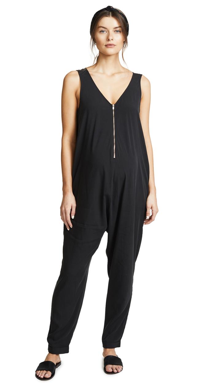 Ingrid Isabel Zip Front Maternity Jumpsuit