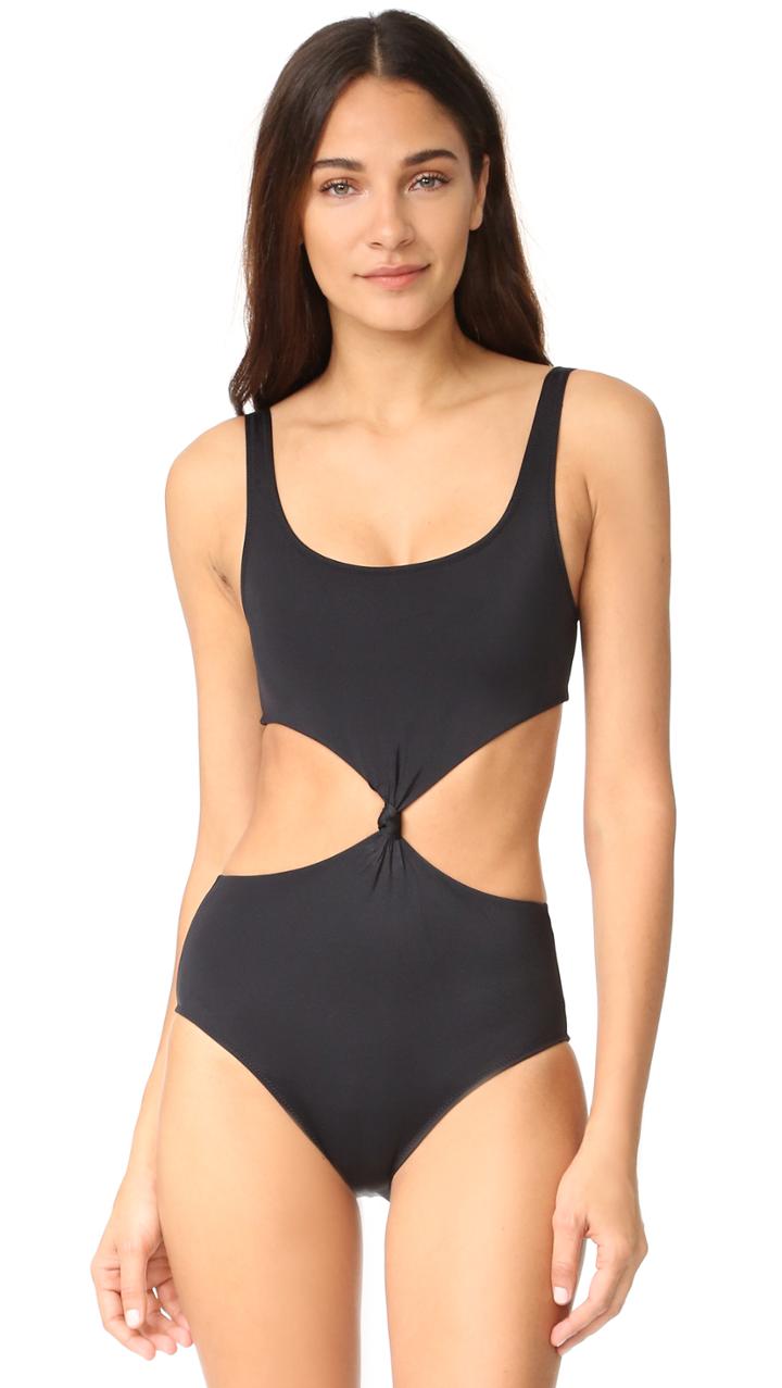 Solid Striped The Bailey Knot Front One Piece