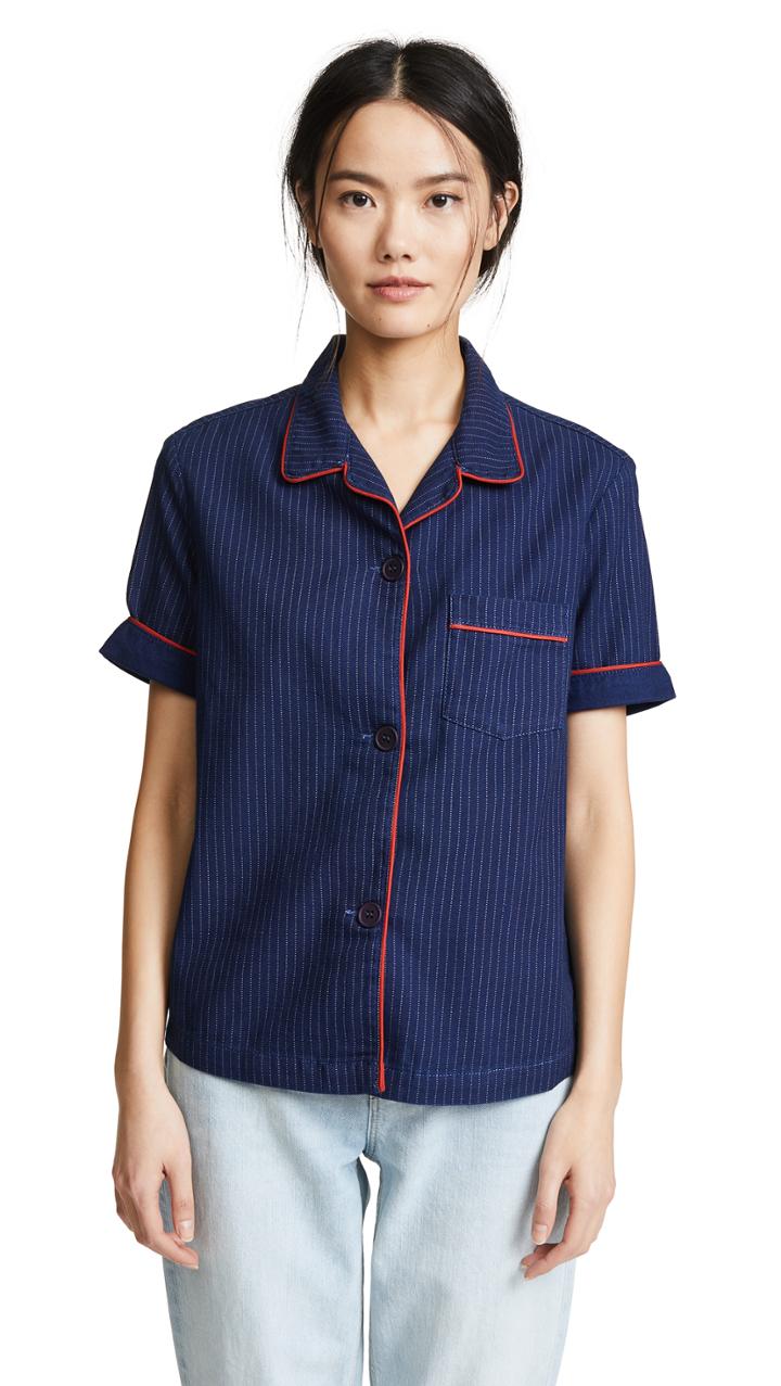 Siwy Anne Pinstripe Pajama Top