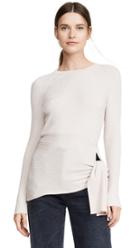 3 1 Phillip Lim Lurex Ribbed Pullover With Waist Tie