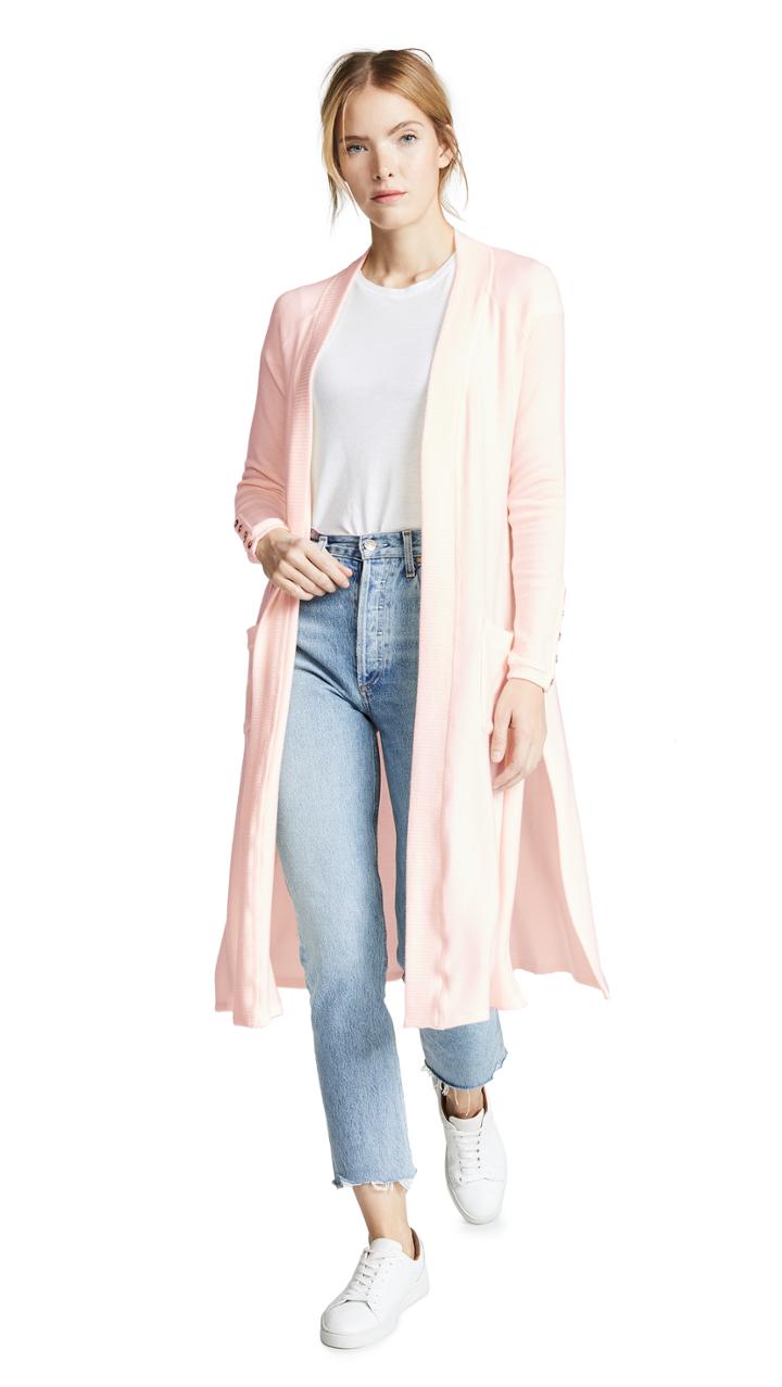 Three Dots Long Brushed Cardigan