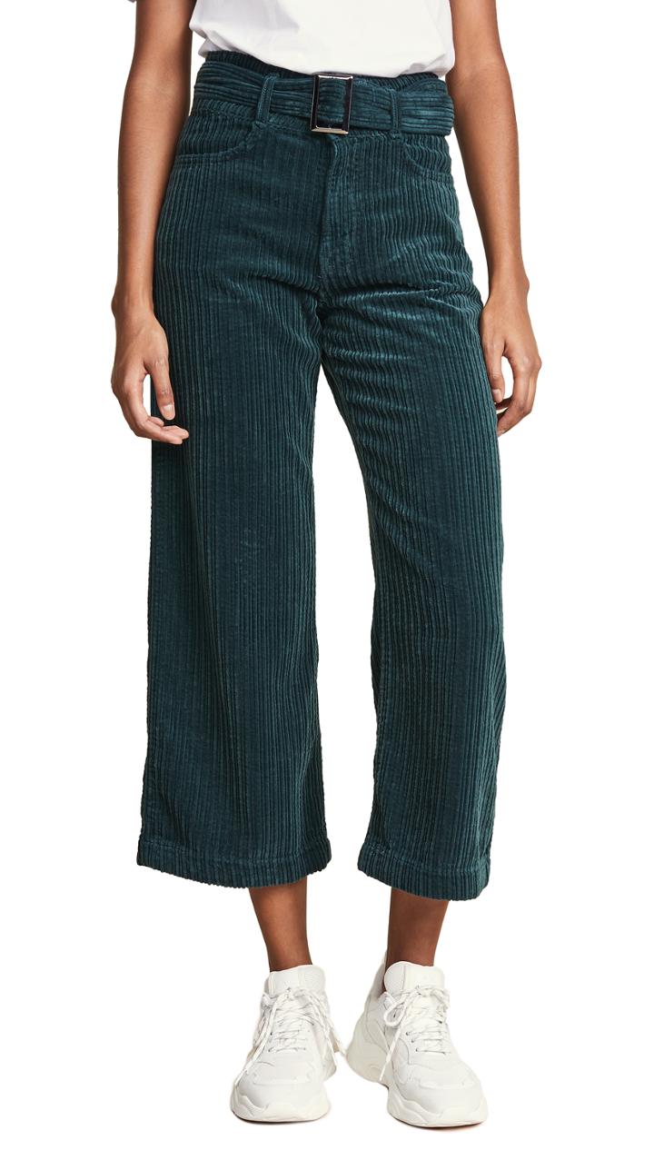 Edwin Leti Belted Wide Wale Corduroy Pants