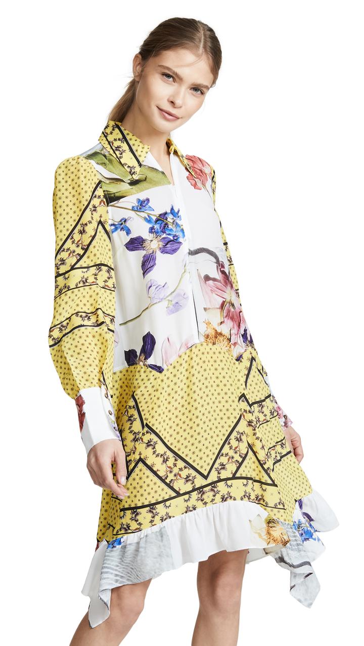 Ganni Silk Mix Dress