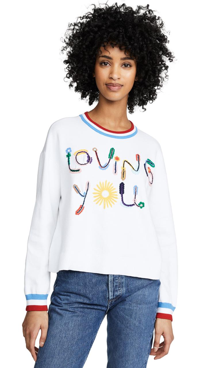 Alice Olivia Gleeson Embellished Sweater