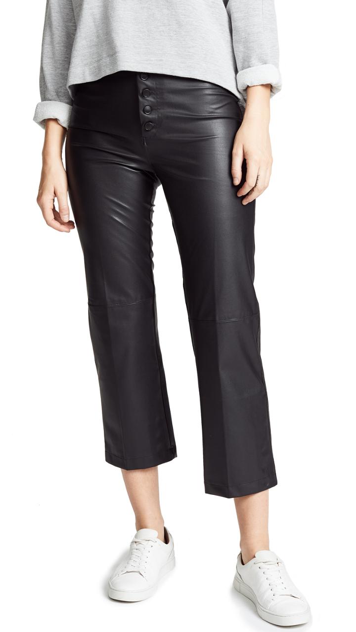 David Lerner Faux Leather High Rise Pants
