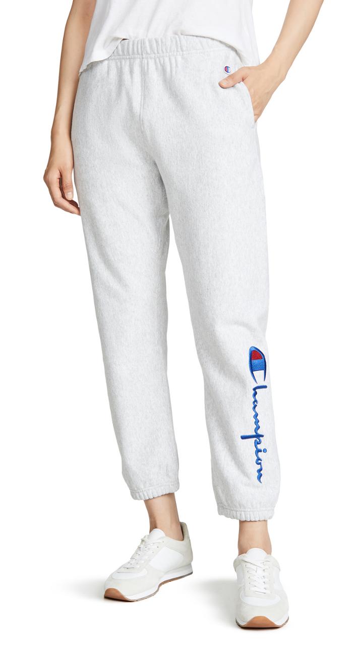Champion Premium Reverse Weave Big Script Elastic Cuff Pants