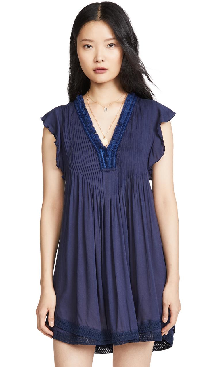 Poupette St Barth Sasha Lace Trimmed Dress