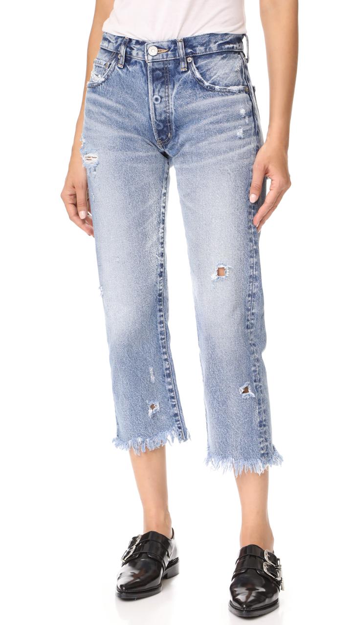 Moussy Vintage Mv Atoka Cropped Straight Jeans