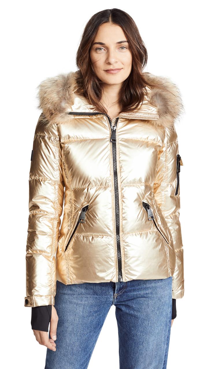 Sam Blake Short Down Jacket With Fur