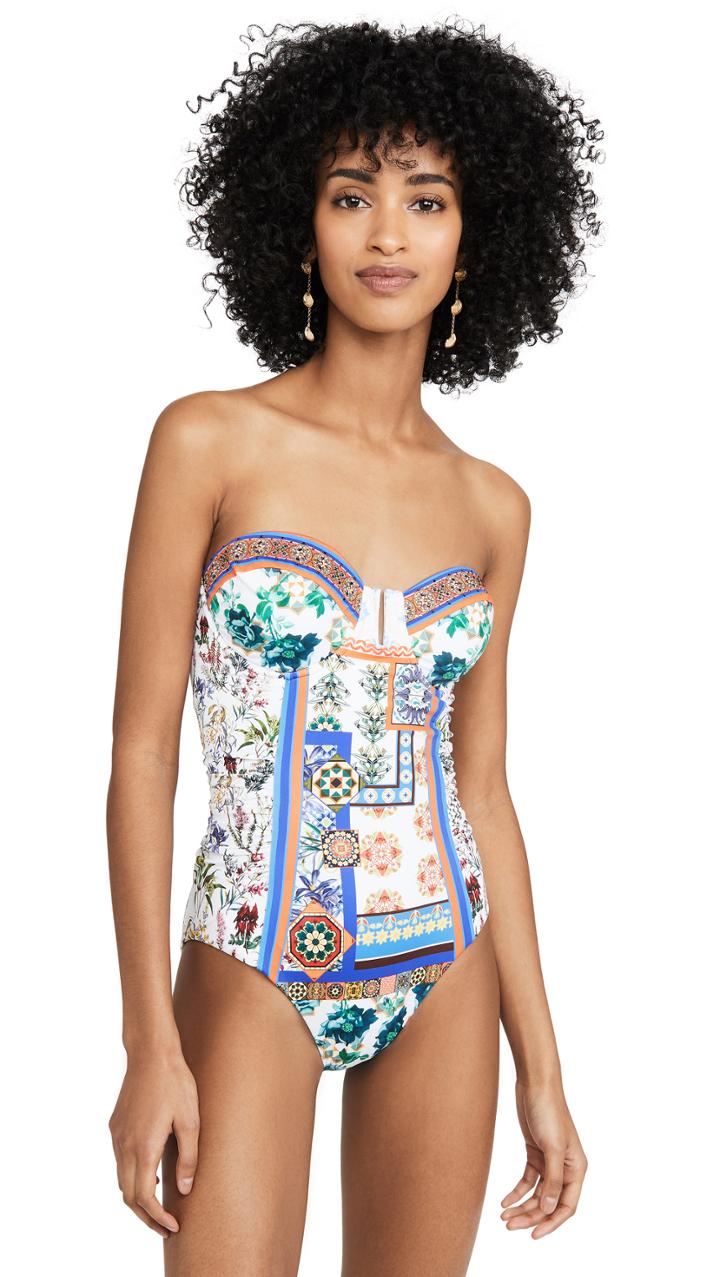 Camilla Ruched Bustier One Piece