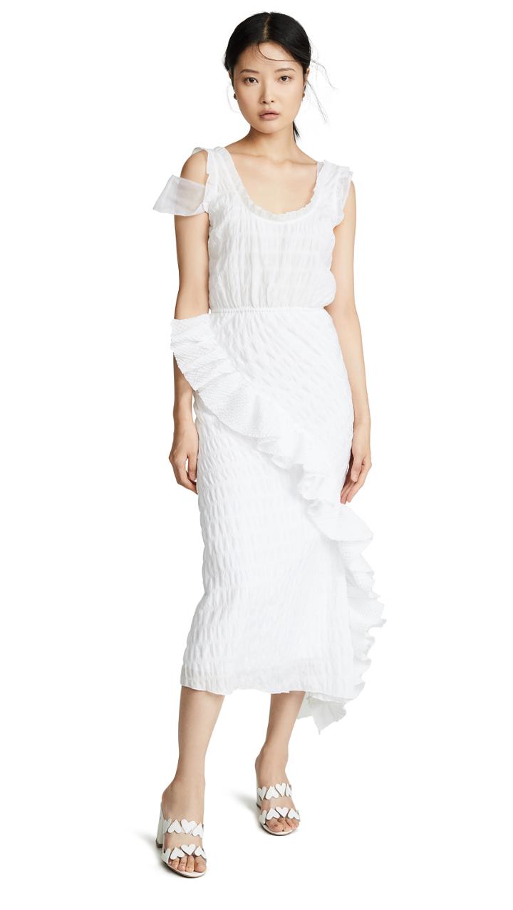Jourden Layered Slip Dress With Ruffles