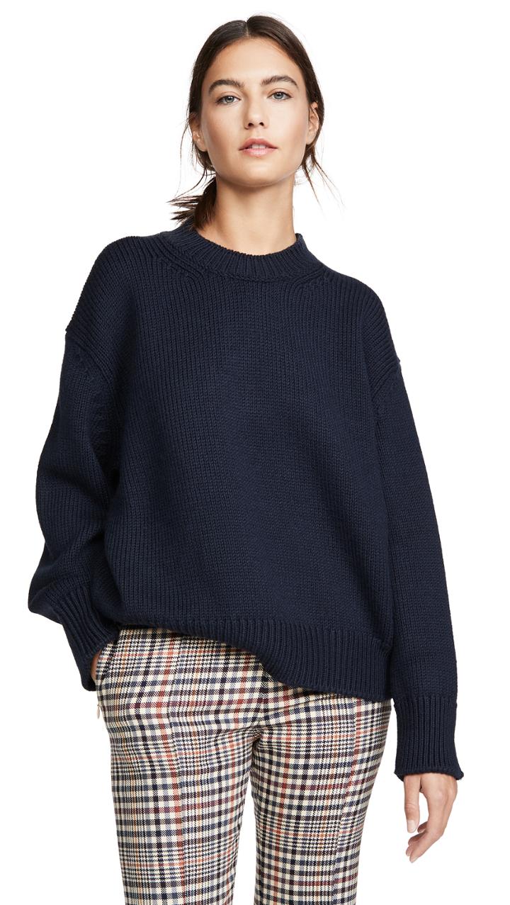 Mansur Gavriel Wool Oversized Crew Sweater