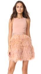 Alice Olivia Philomena Feather Dress