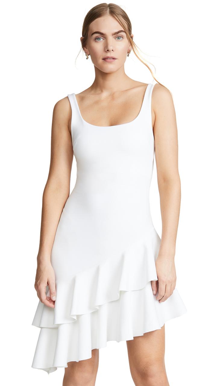 Susana Monaco Scoop Neck Layered Ruffle Dress