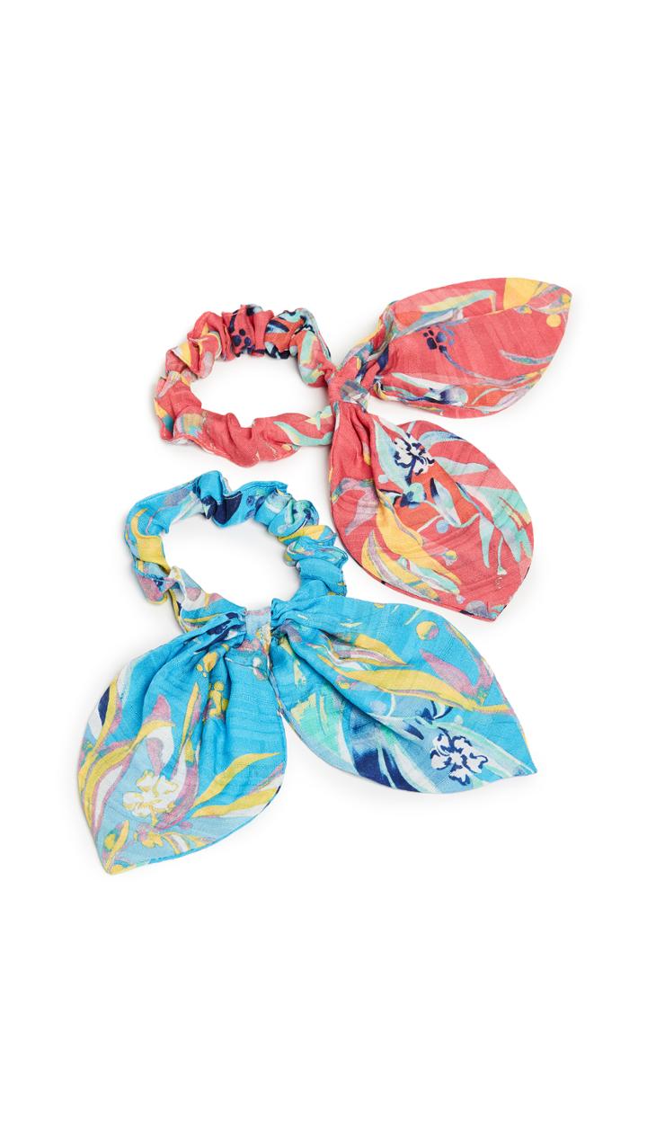 Tanya Taylor Botanical Floral Scrunchies