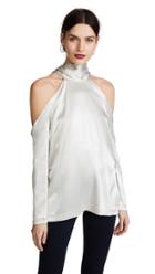 Galvan London Long Sleeve Tunic With Cold Shoulders
