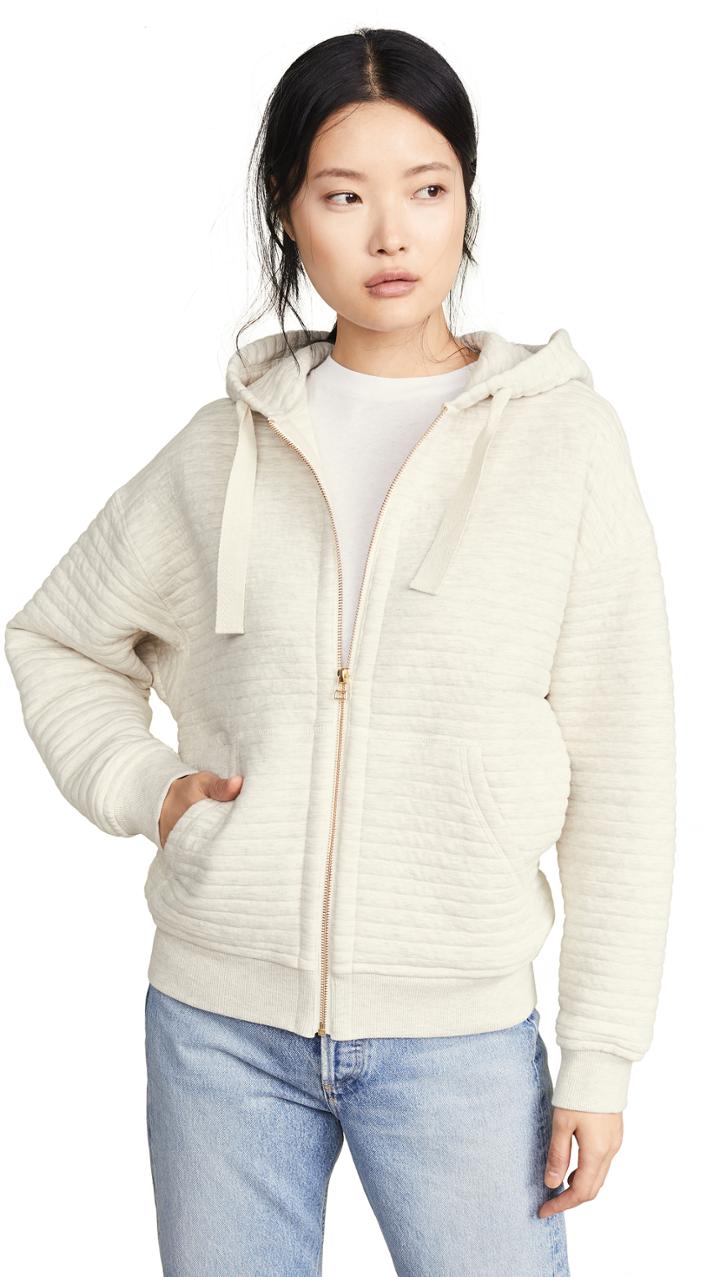 Atm Anthony Thomas Melillo Quilted Zip Up Hoodie