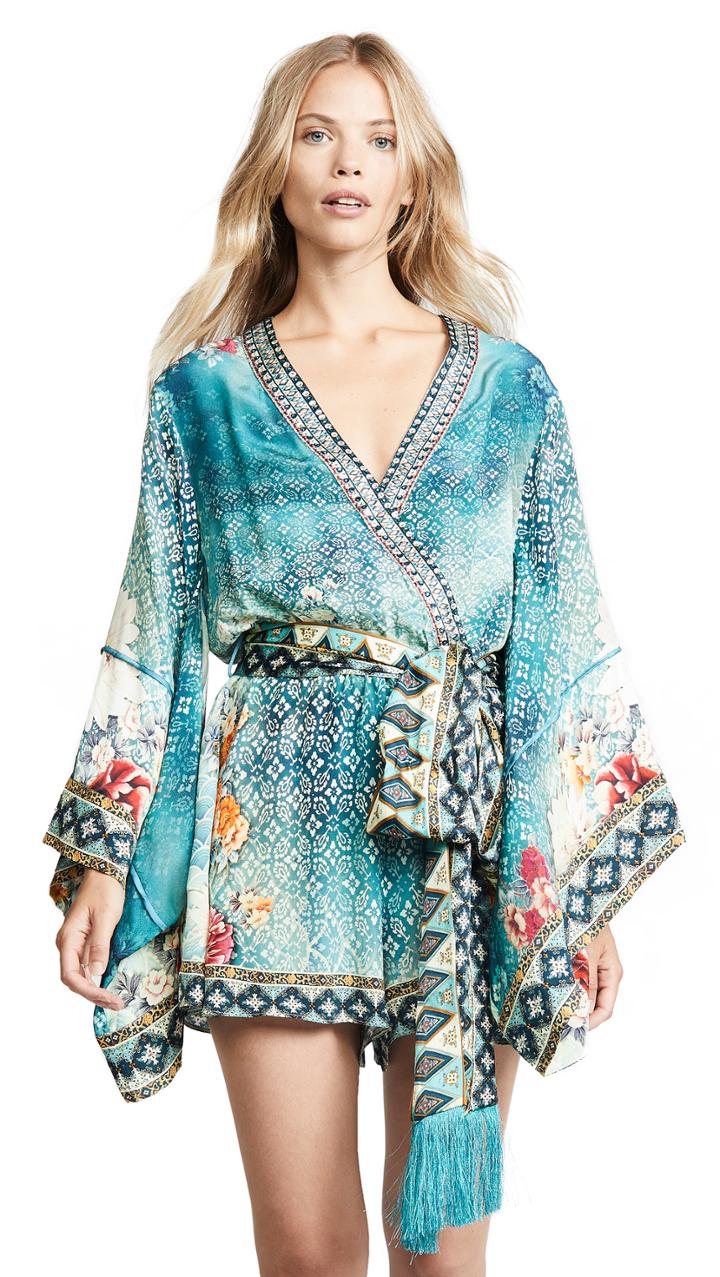 Camilla Kimono Sleeve Playsuit With Obi Belt