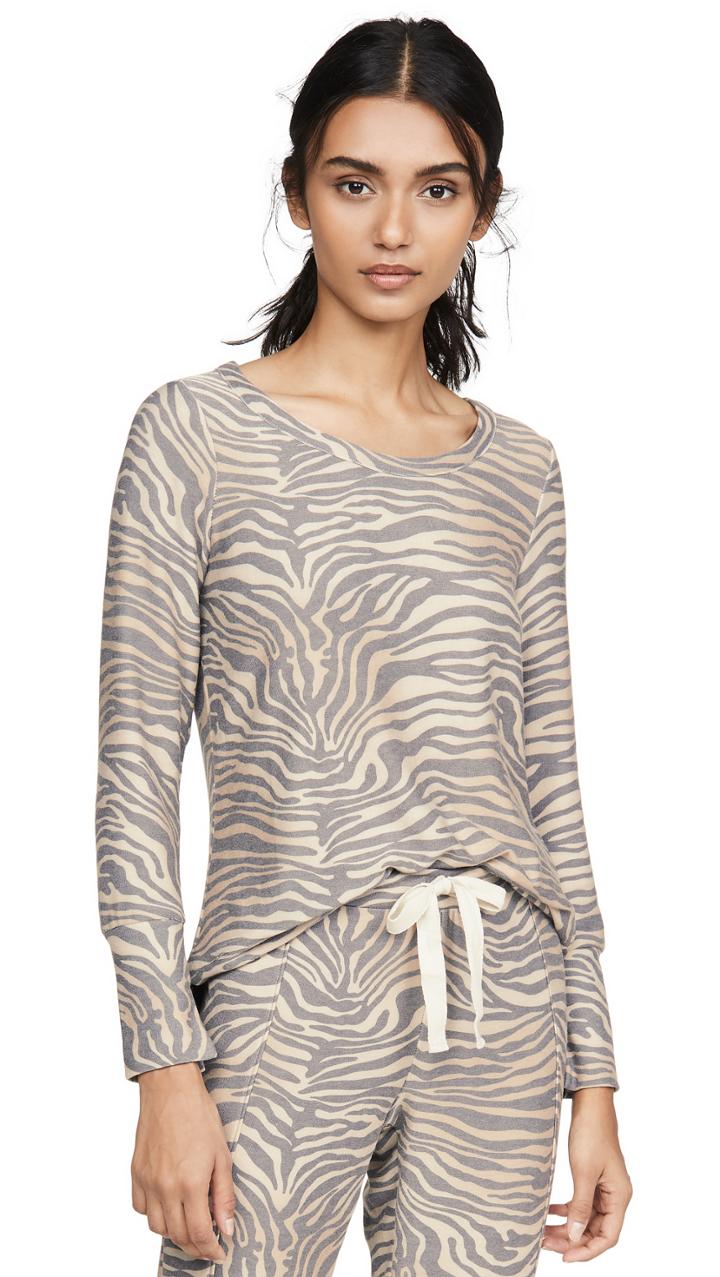 Chaser Cozy Knit L S Split Cuff Pullover