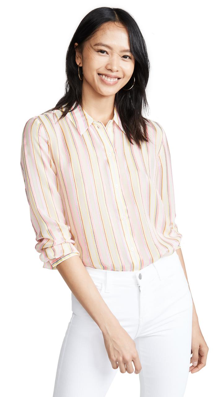 J Brand Elena Open Back Shirt
