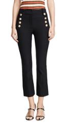 Derek Lam 10 Crosby Robertson Cropped Flare Trousers With Sailor Buttons