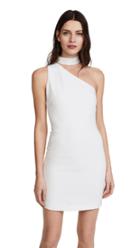 Alice Olivia Soshana Collar One Shoulder Dress