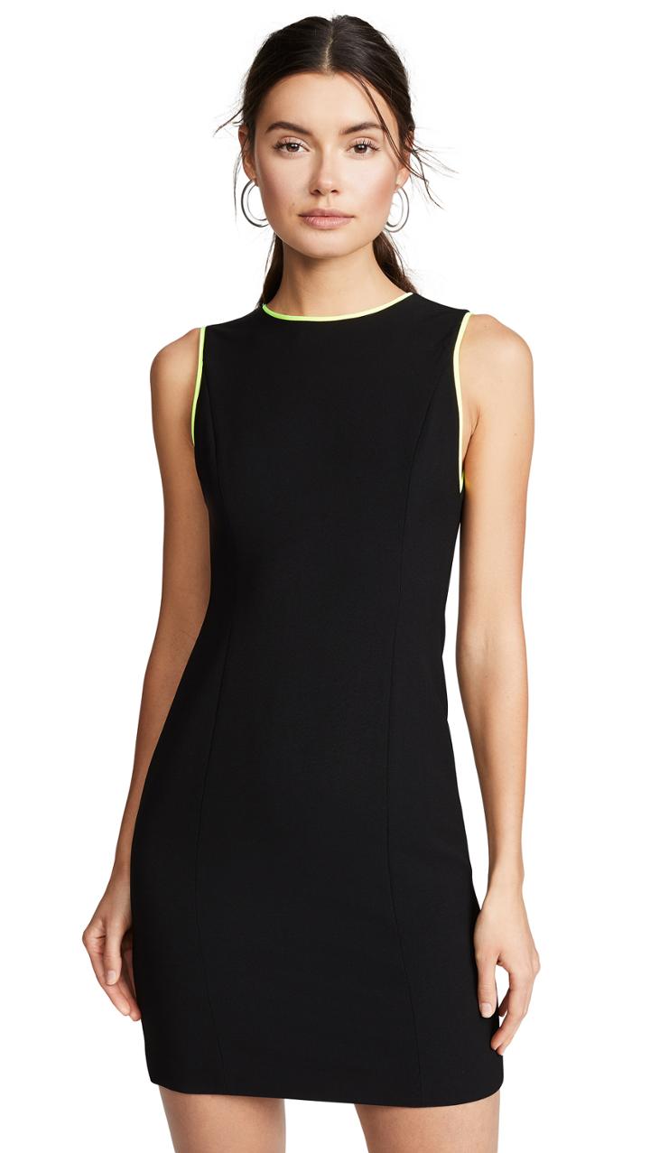 Alice Olivia Colin Colorblock Crew Neck Sleeveless Dress