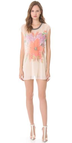 Osklen Tropical Flower Tule Dress