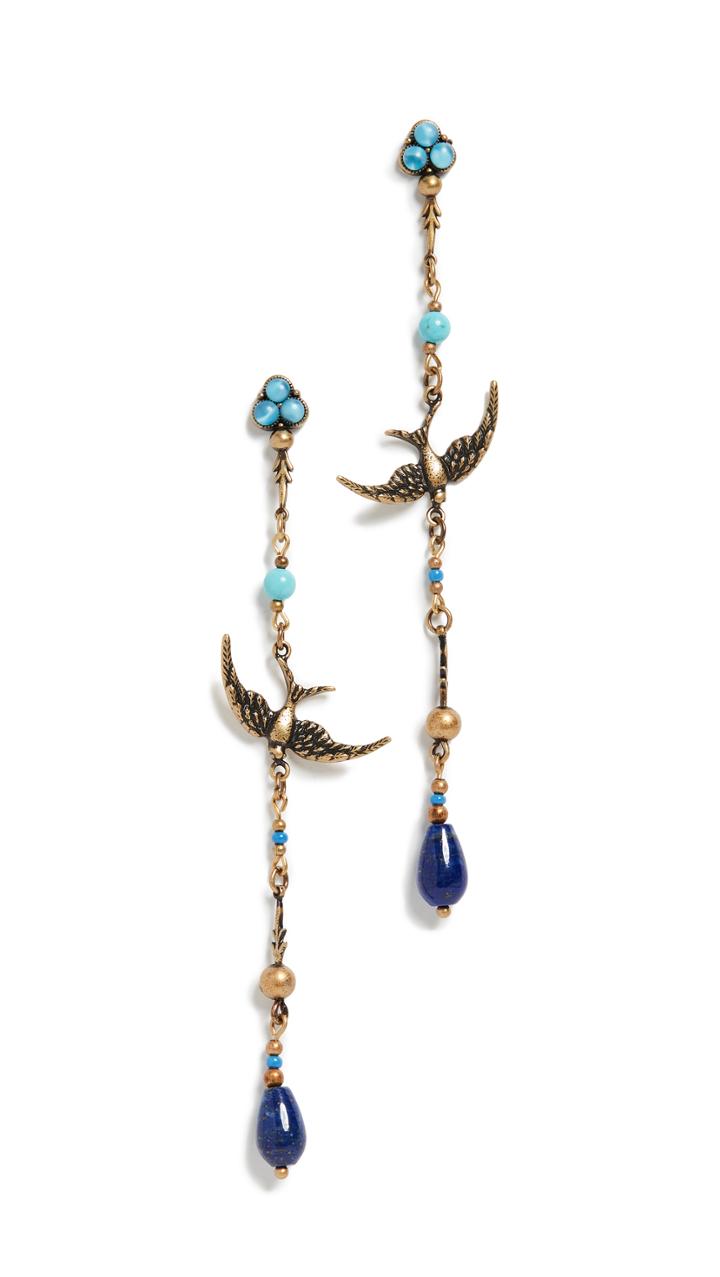Zimmermann Delicate Swallow Drop Hoop Earrings