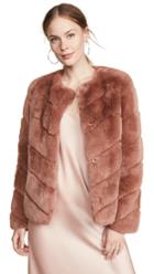 Yves Salomon Meteo Chevron Rabbit Jacket