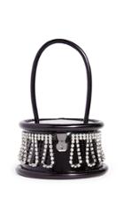 Area Top Handle Crystal Fringe Bag