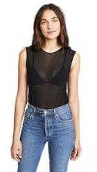 Norma Kamali Sleeveless U Neck Tank Top