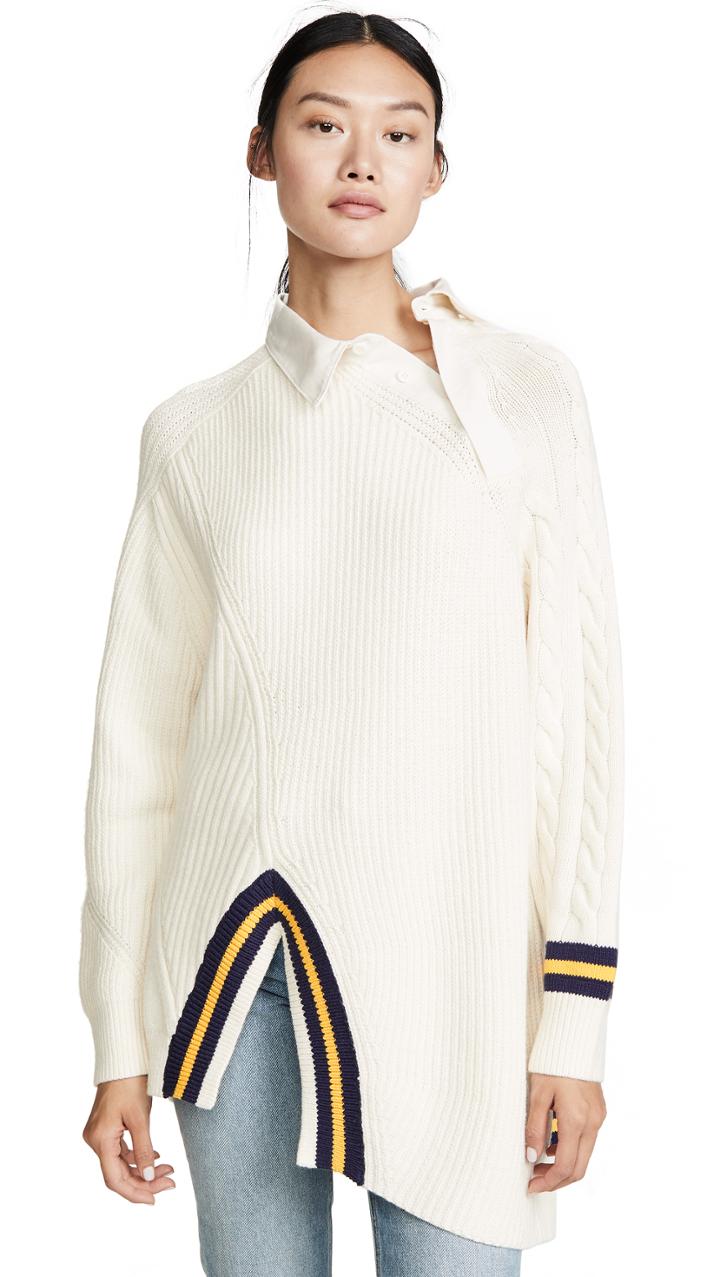 Alexander Wang Varsity Pullover Polo Collar