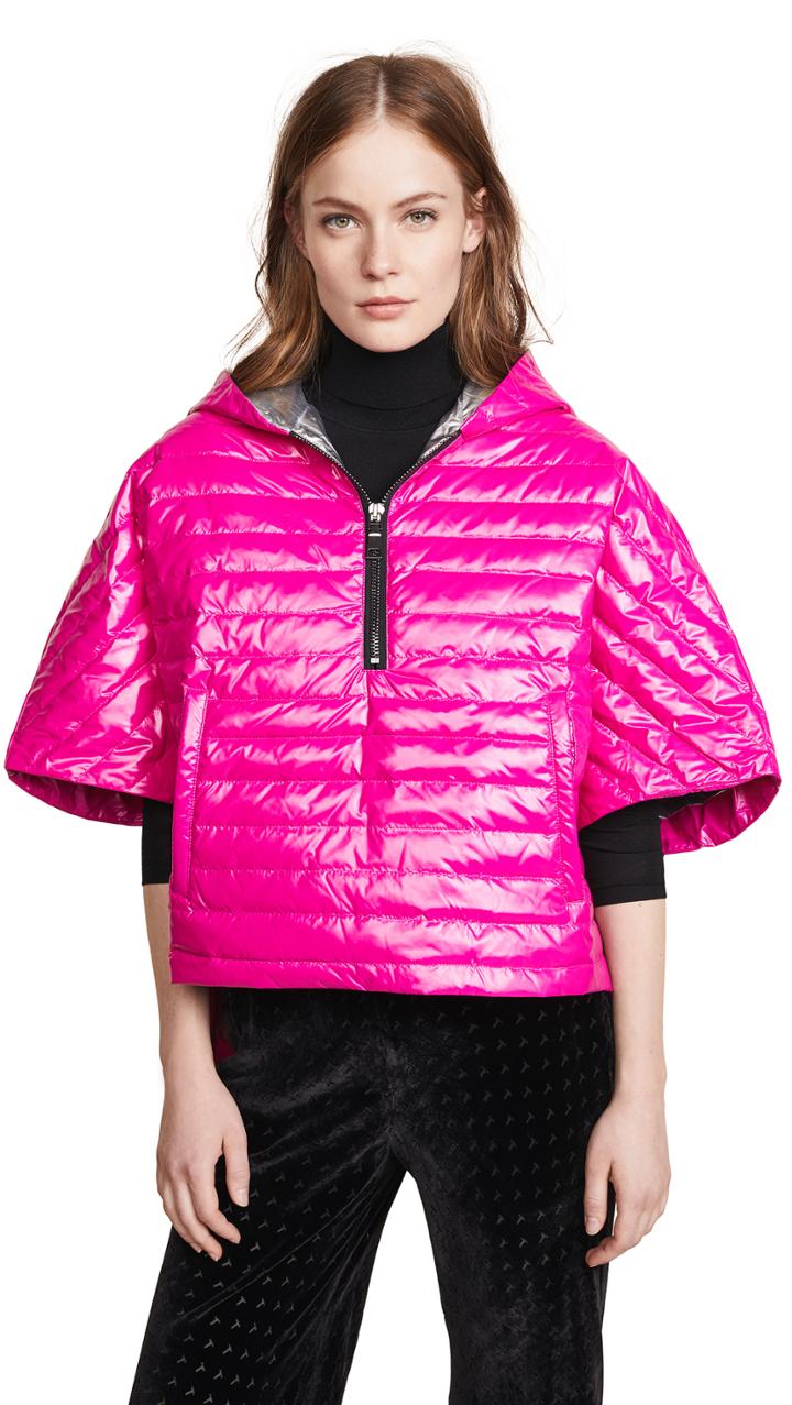 Think Royln Cropped Hi Low Poncho